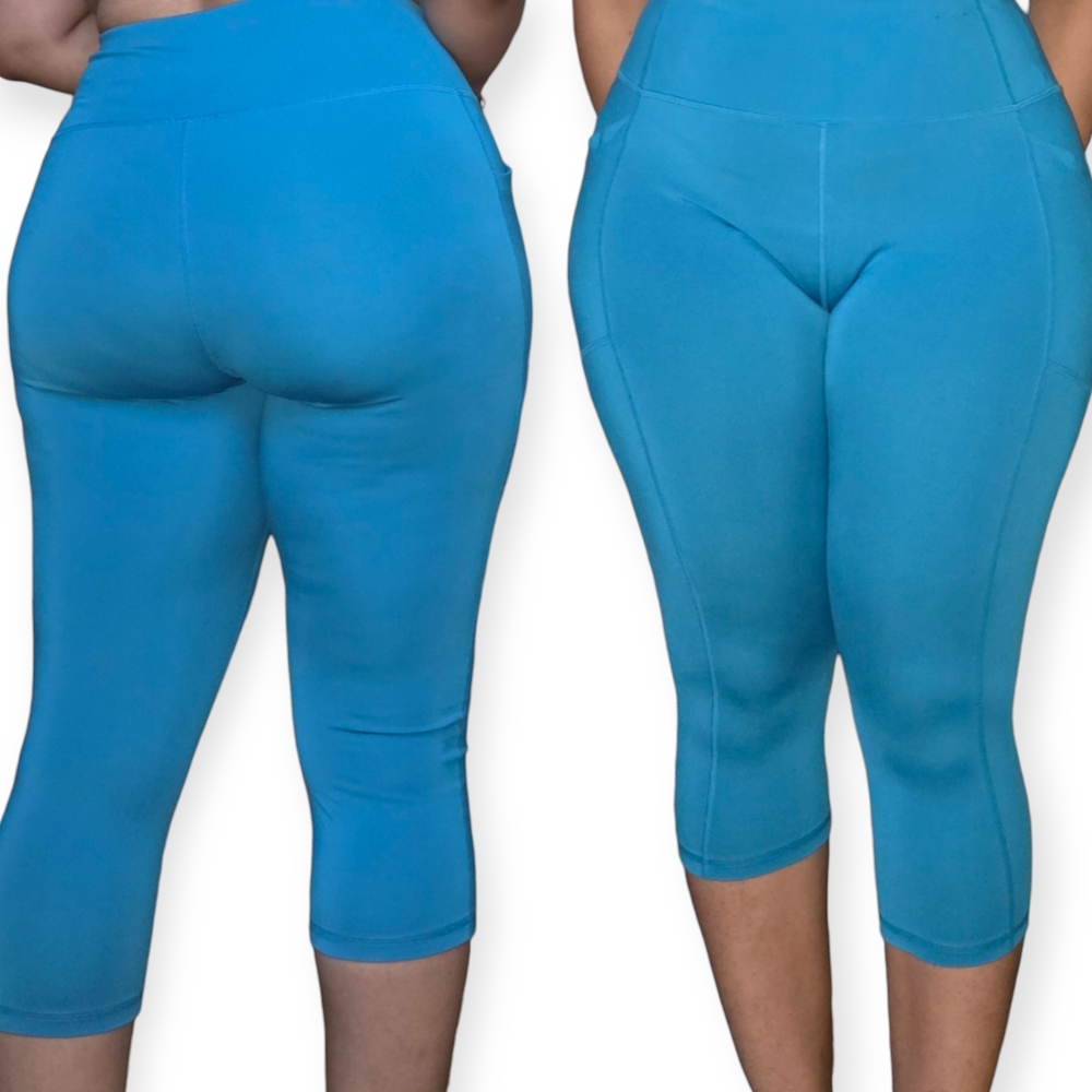 💙Avia Blue Capri Leggings☆ - Picture 1 of 2